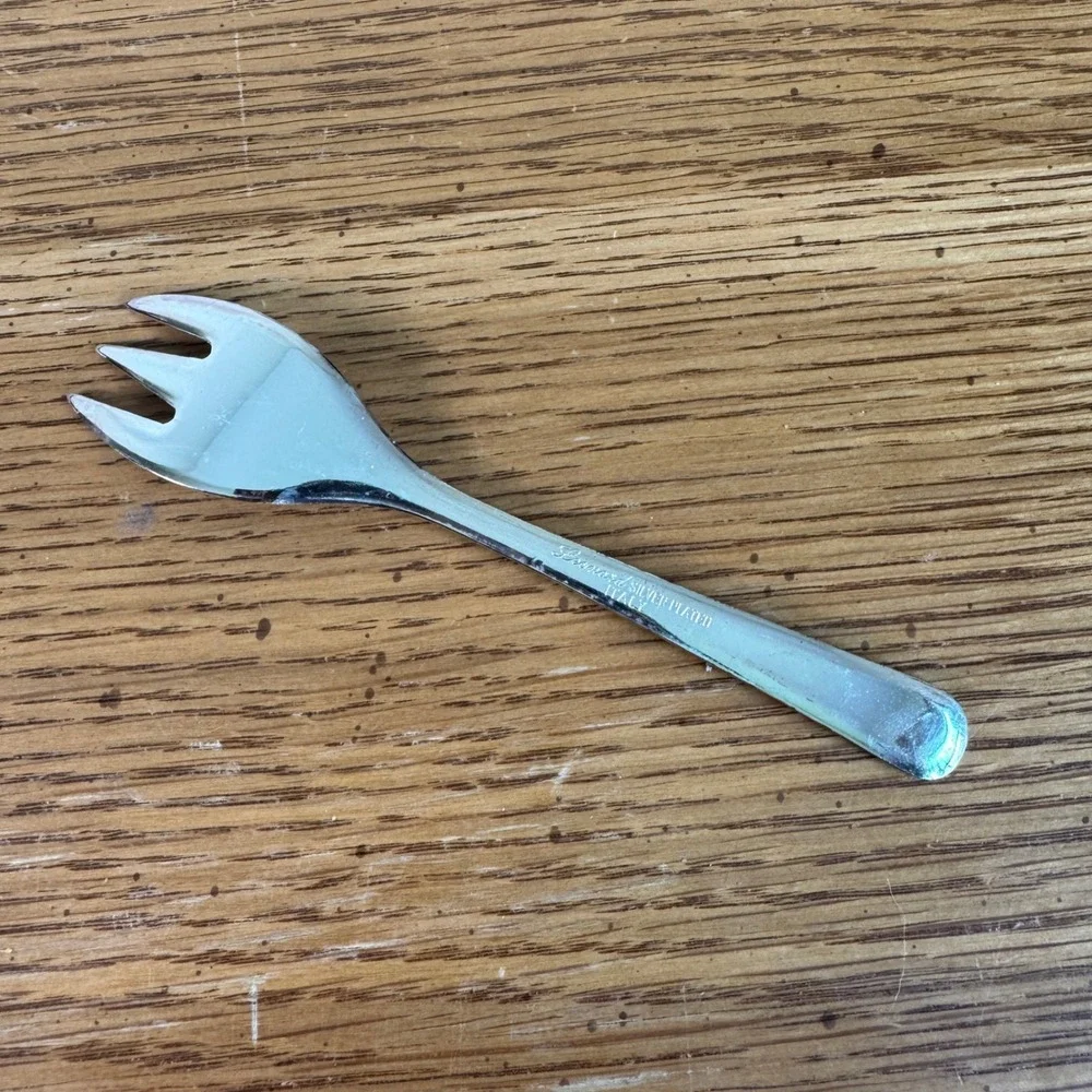 Leonard Silver Plated Italy 5‎ Inch Appetizer Cocktail Fork Replacement Piece